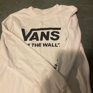 vans white checkered long sleeve